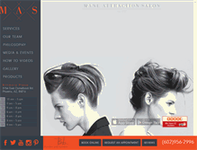 Tablet Screenshot of maneattractionsalon.com